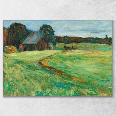 Fienile Vasilevskoë Con Pony Wassily Kandinsky, wk249 quadro stampa su tela
