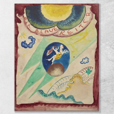 Design For The Cover Of The Almanac The Blue Rider Iii Wassily Kandinsky, wk265 canvas print