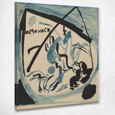 Disegno Per La Copertina Dell'Almanacco The Blue Rider Vii Wassily Kandinsky wk267 quadro stampa su tela