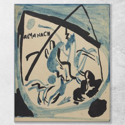 Design For The Cover Of The Almanac The Blue Rider Vii Wassily Kandinsky, wk267 canvas print