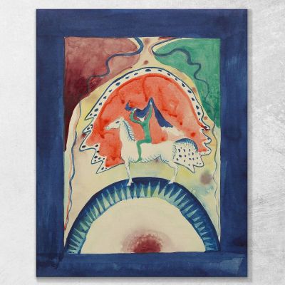 Diseño Para La Portada Del Almanaque El Jinete Azul Wassily Kandinsky, wk270 cuadro en lienzo