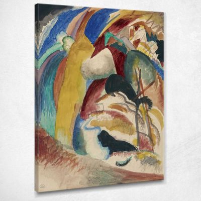 Bozza Per Immagine Con Modulo Bianco Wassily Kandinsky wk278 quadro stampa su tela