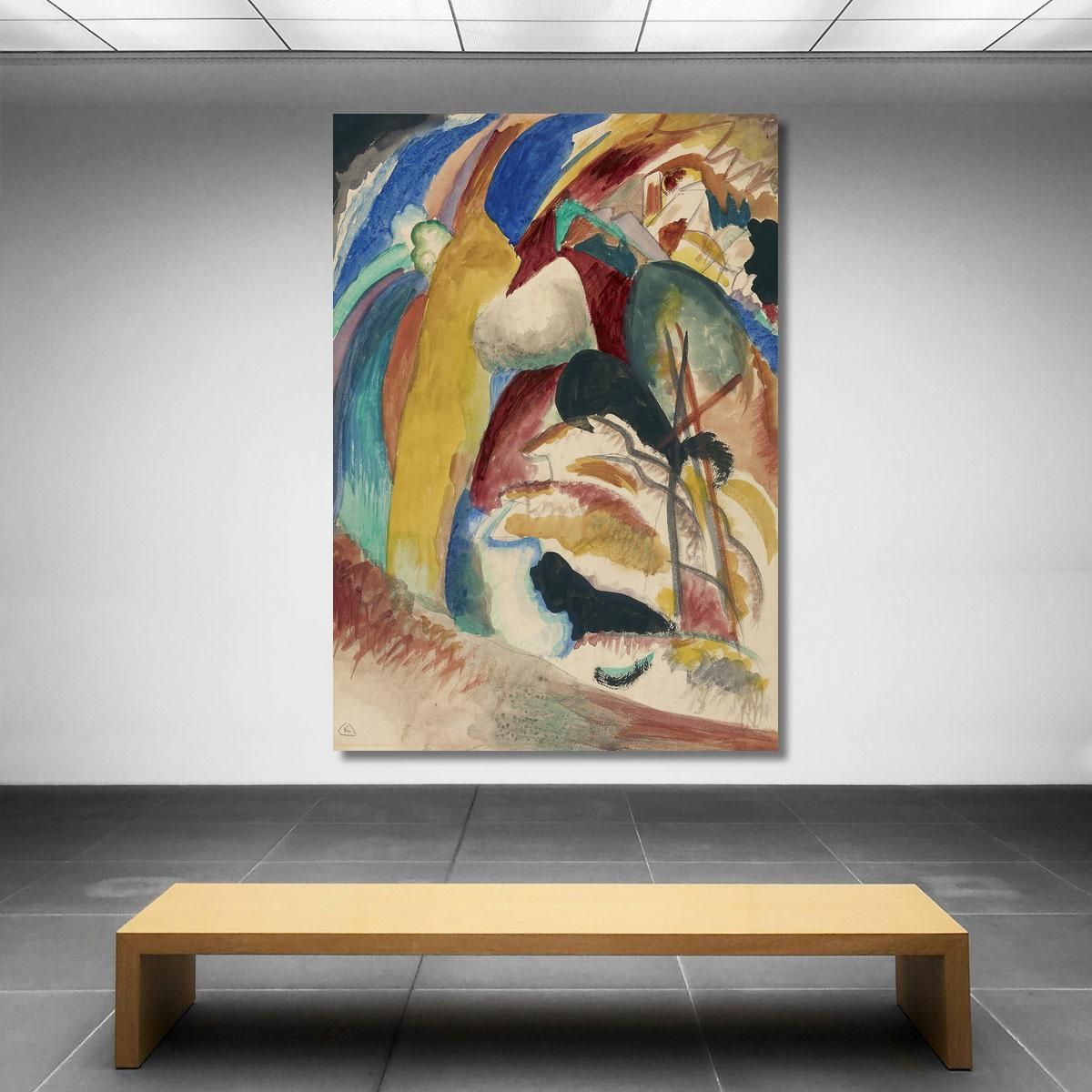 Bozza Per Immagine Con Modulo Bianco Wassily Kandinsky wk278 quadro stampa su tela