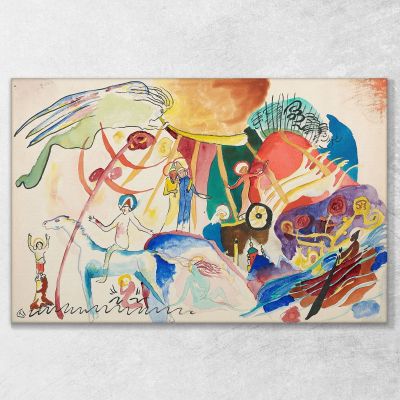 Diseño Para Todos Los Santos Ii Composición Con Santos Wassily Kandinsky, wk282 cuadro en lienzo