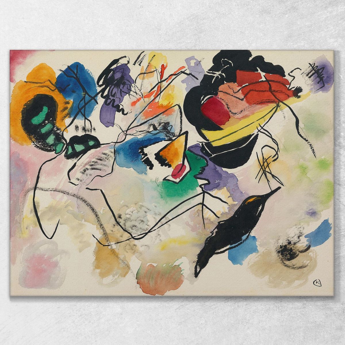 Progetto Di Composizione Vii Wassily Kandinsky wk284 quadro stampa su tela