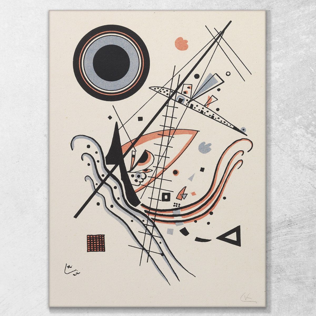 Litografia Blu Wassily Kandinsky wk286 quadro stampa su tela