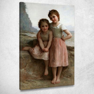 Sorelle Sulla Riva William Bouguereau wbg148 quadro stampa su tela
