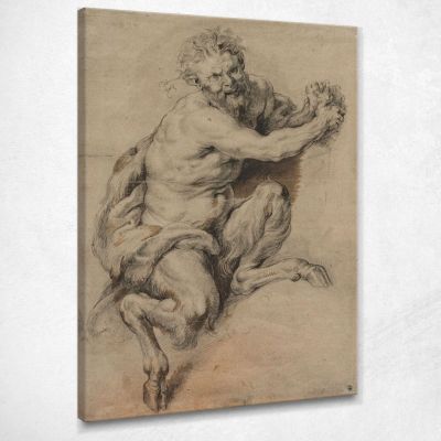 Un Fauno Che Afferra Un Grappolo D'Uva Peter Paul Rubens ppr4 quadro stampa su tela