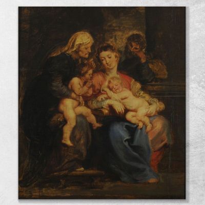 La Sacra Famiglia Con Santa Elisabetta E San Giovanni Peter Paul Rubens ppr104 quadro stampa su tela