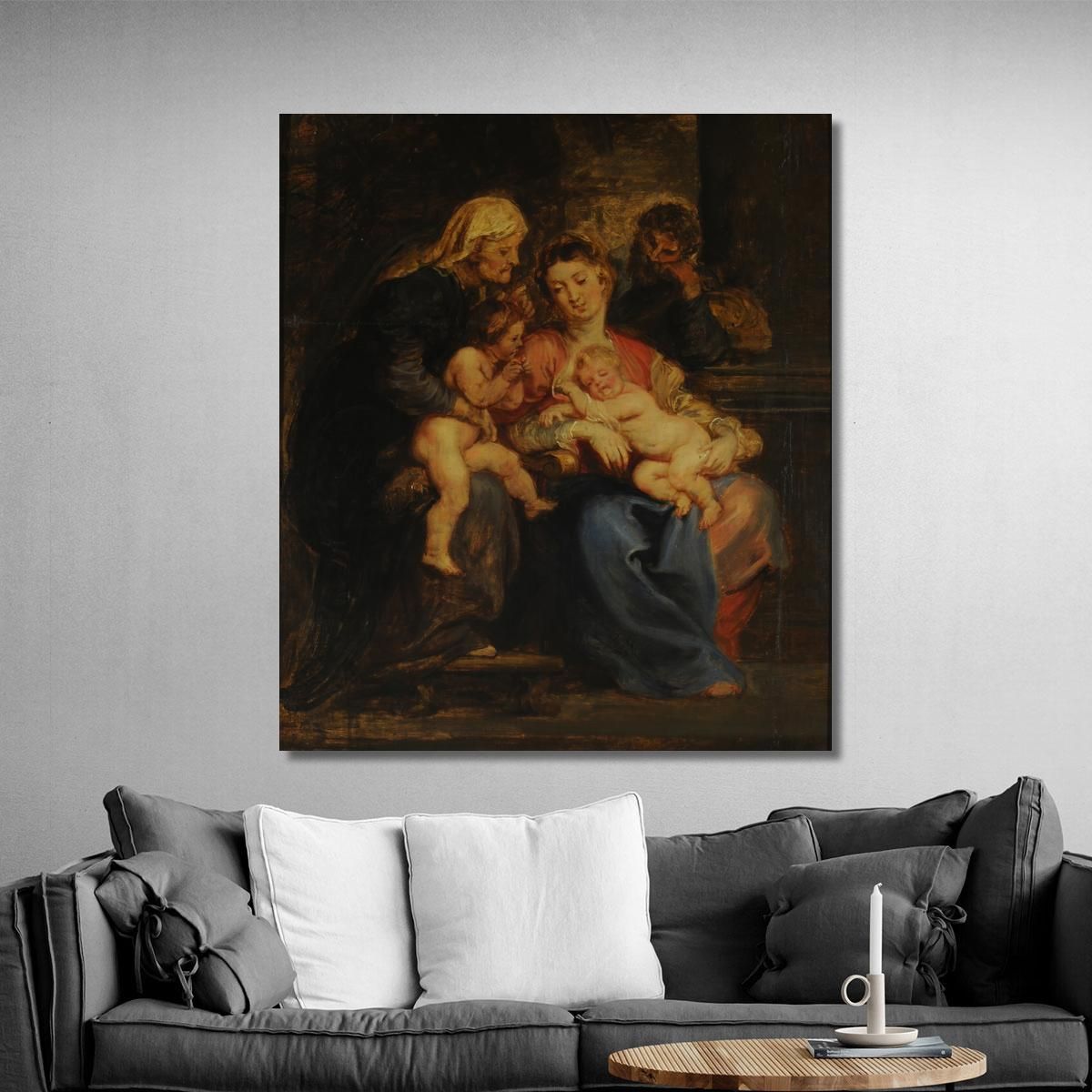 La Sacra Famiglia Con Santa Elisabetta E San Giovanni Peter Paul Rubens ppr104 quadro stampa su tela