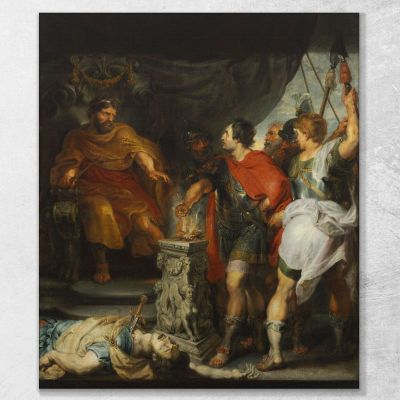 Mucius Scaevola Prima Di Lars Porsenna Peter Paul Rubens ppr116 quadro stampa su tela