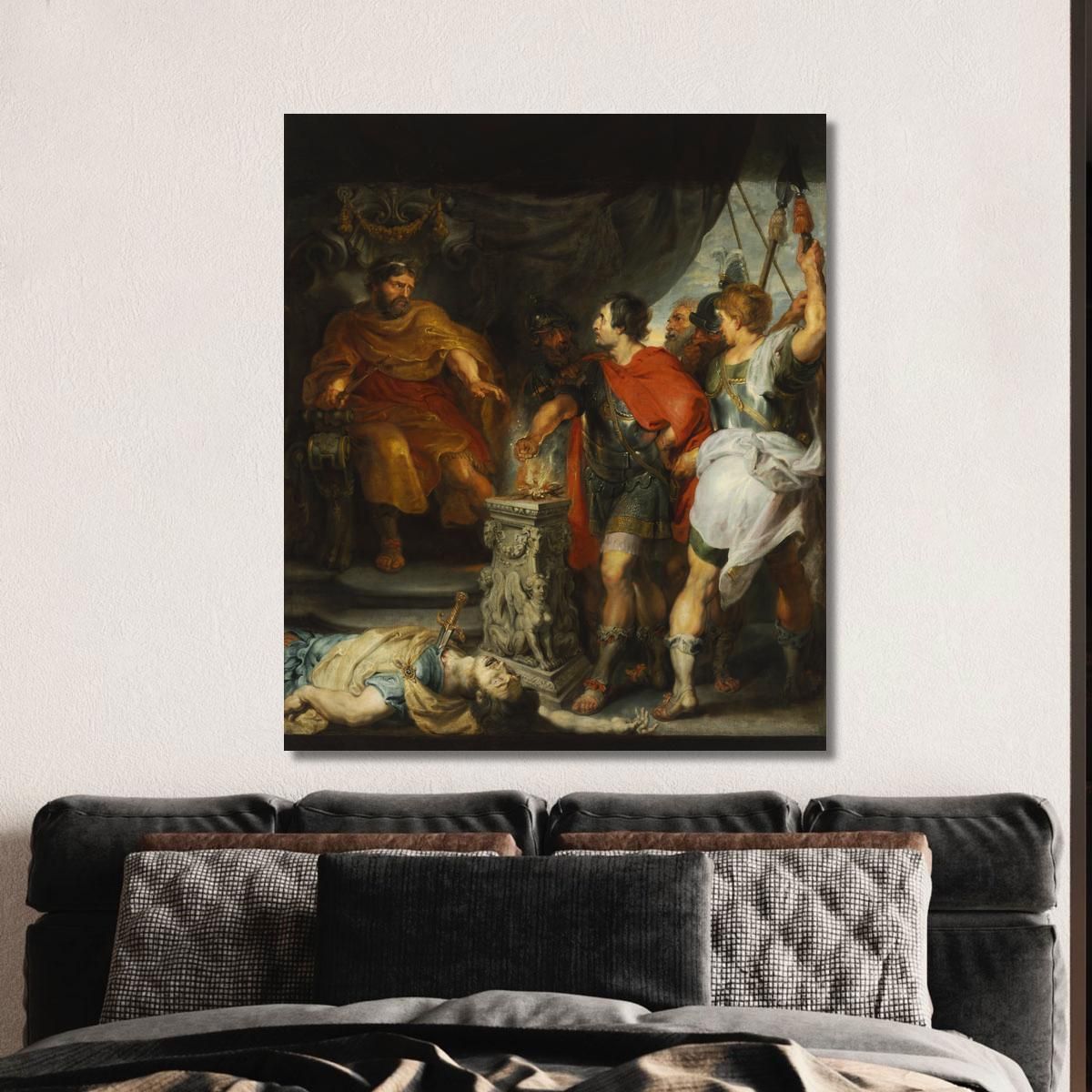 Mucius Scaevola Prima Di Lars Porsenna Peter Paul Rubens ppr116 quadro stampa su tela