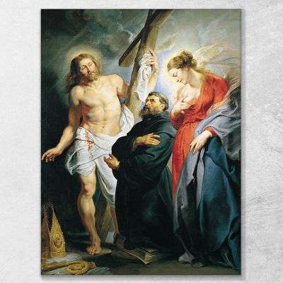 Sant'Agostino Tra Cristo E La Vergine Peter Paul Rubens ppr170 quadro stampa su tela