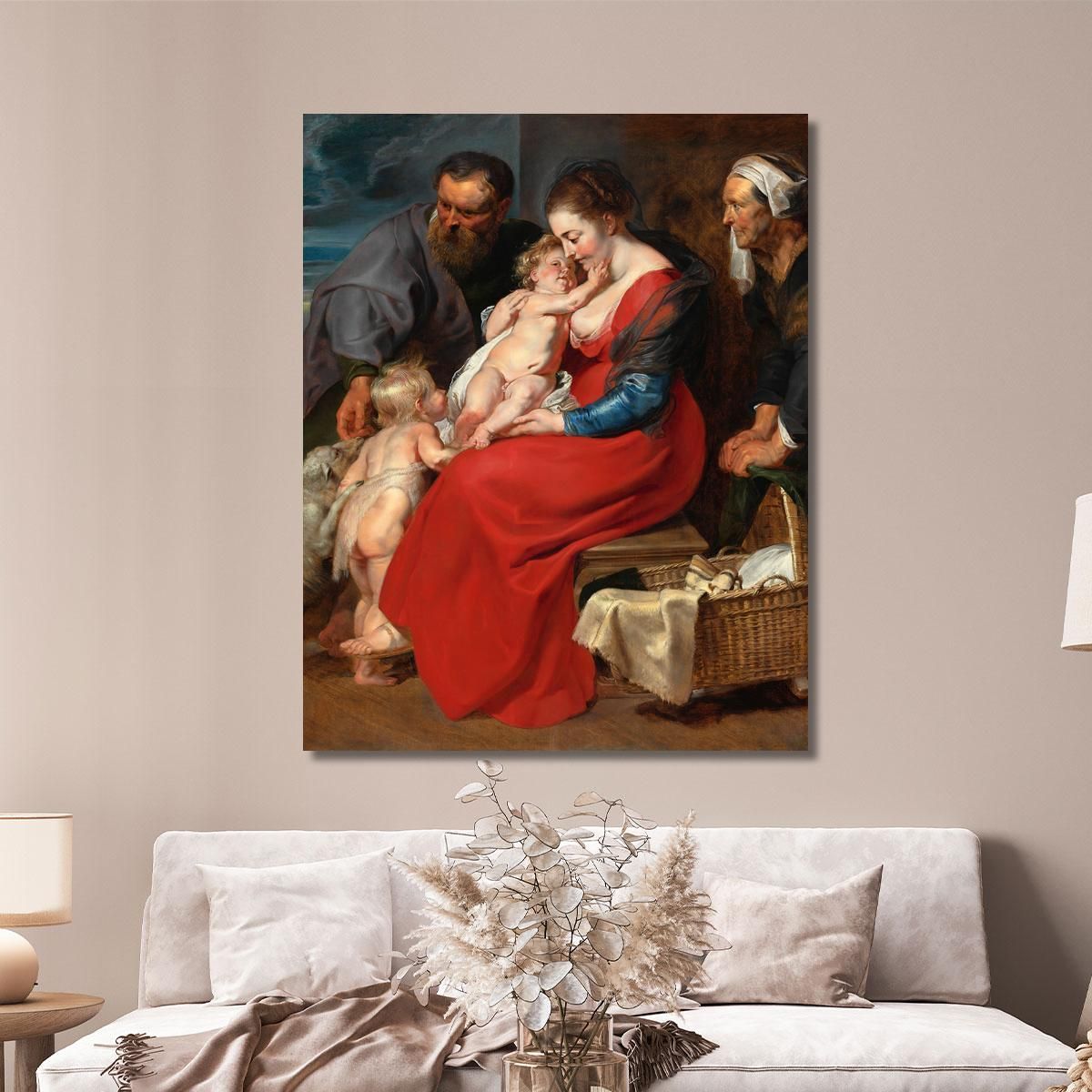 La Sacra Famiglia Con I Santi Elisabetta E Giovanni Battista Peter Paul Rubens ppr248 quadro stampa su tela