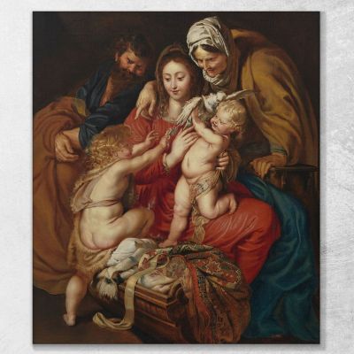 La Sacra Famiglia Con Santa Elisabetta San Giovanni E Una Colomba Peter Paul Rubens ppr250 quadro stampa su tela