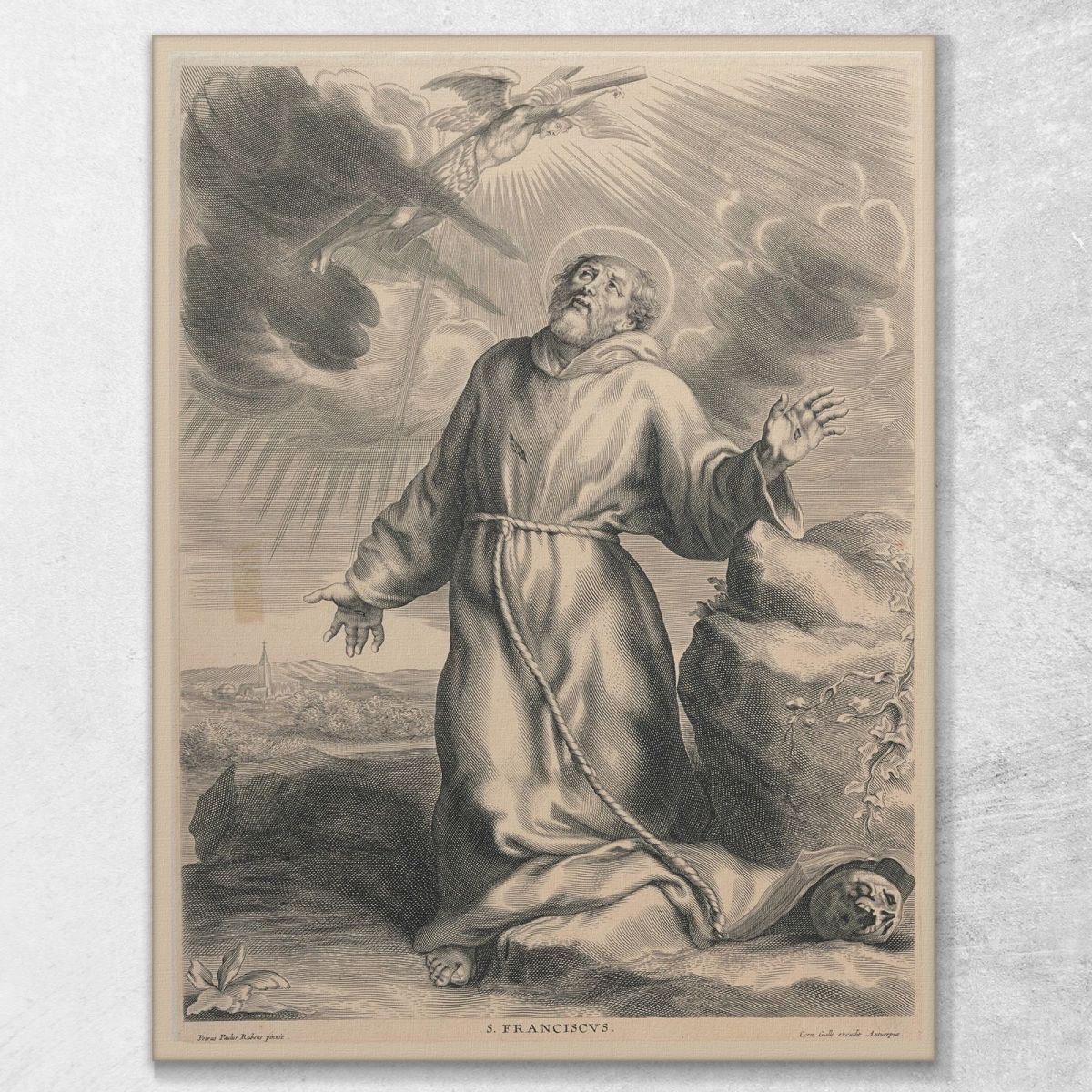 La Stigmatizzazione Di San Francesco D'Assisi Peter Paul Rubens ppr282 quadro stampa su tela