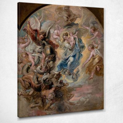 La Vergine Come Donna Dell'Apocalisse Peter Paul Rubens ppr291 quadro stampa su tela