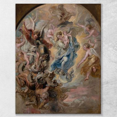 La Vergine Come Donna Dell'Apocalisse Peter Paul Rubens ppr291 quadro stampa su tela