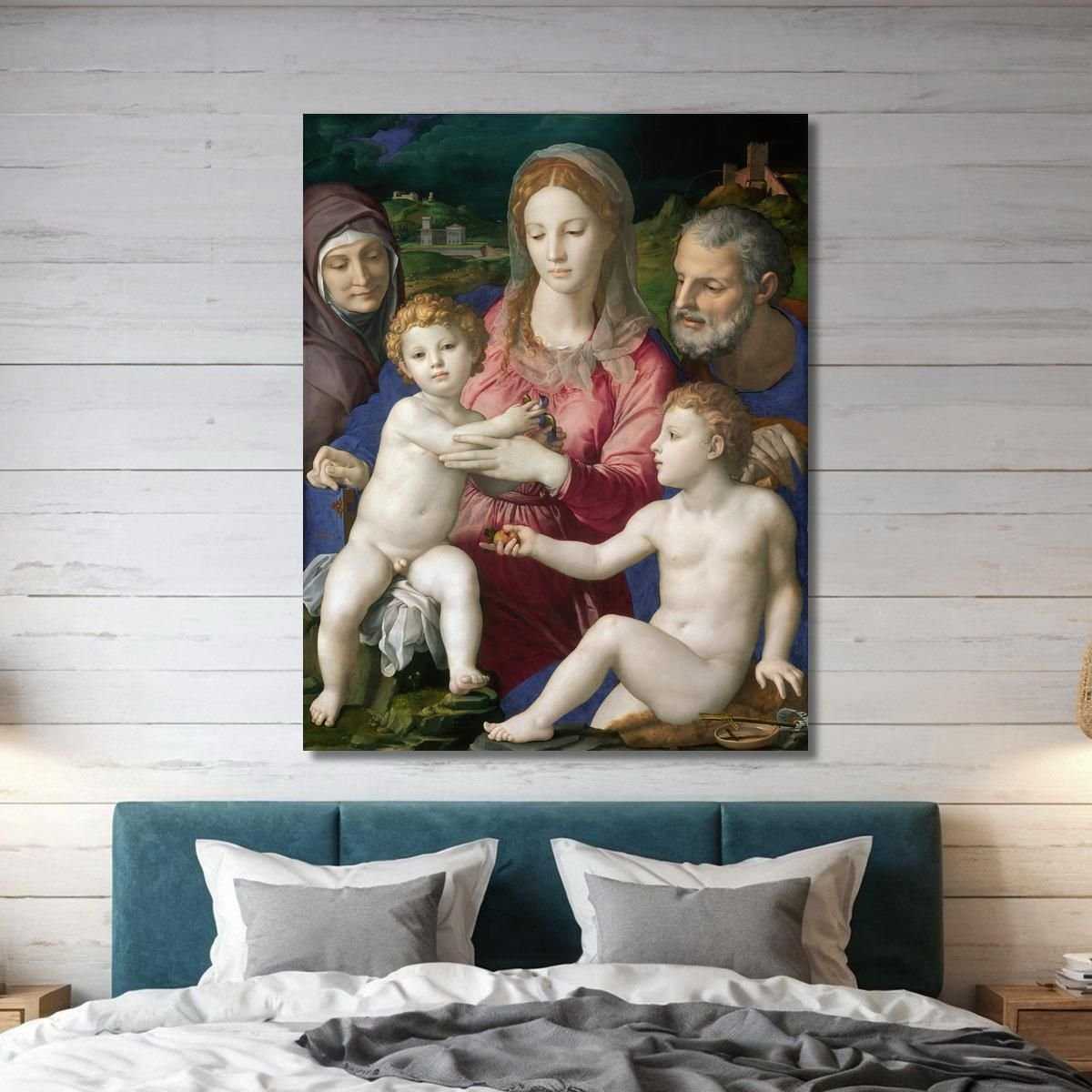 Sacra Famiglia Con Sant'Anna E San Giovannino Agnolo Bronzino abz7 quadro stampa su tela