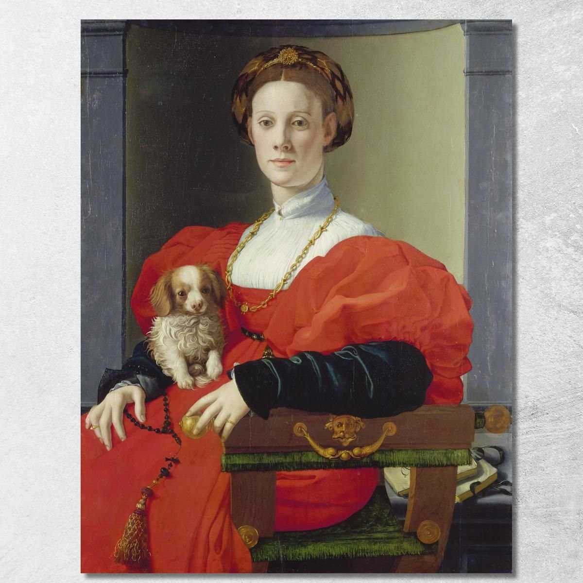 Ritratto Di Dama In Rosso Francesca Salviati Agnolo Bronzino abz9 quadro stampa su tela