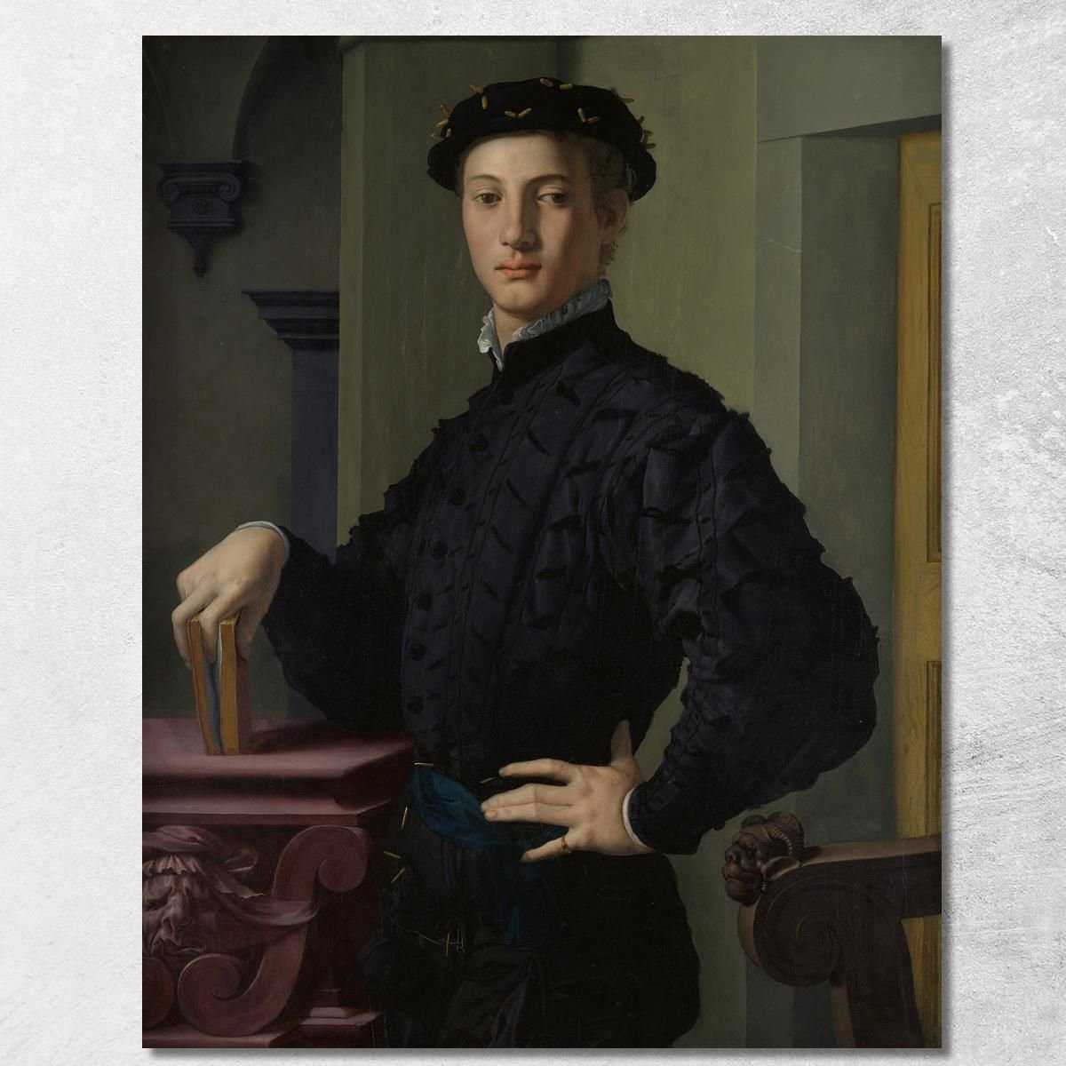 Ritratto Di Un Giovane Agnolo Bronzino abz10 quadro stampa su tela