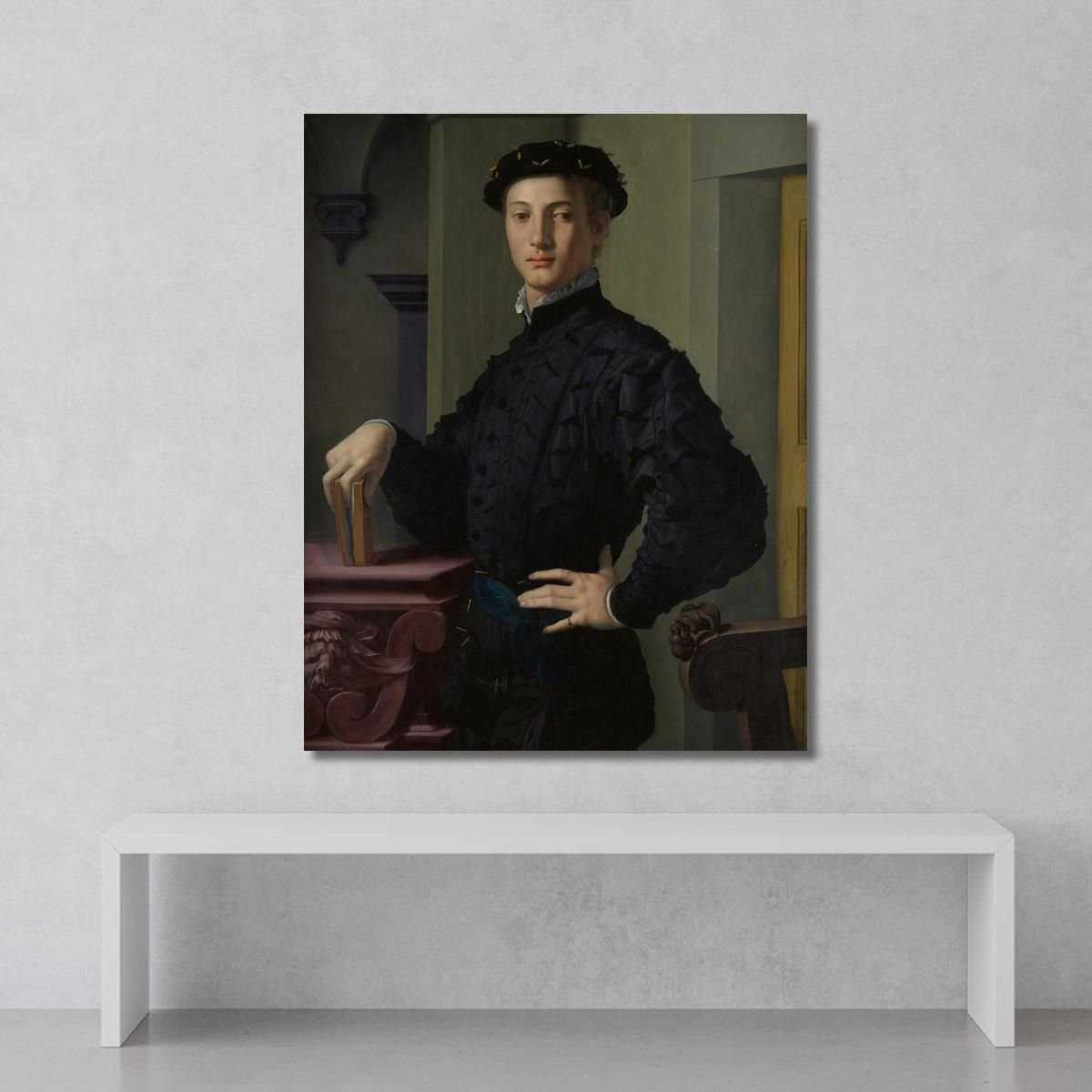 Ritratto Di Un Giovane Agnolo Bronzino abz10 quadro stampa su tela