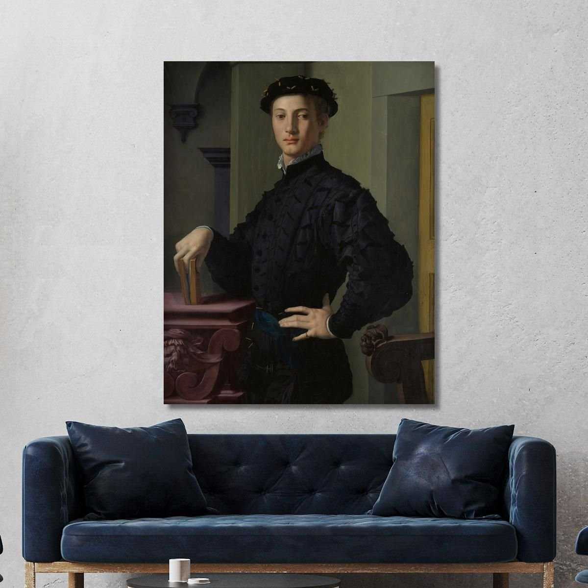 Ritratto Di Un Giovane Agnolo Bronzino abz10 quadro stampa su tela