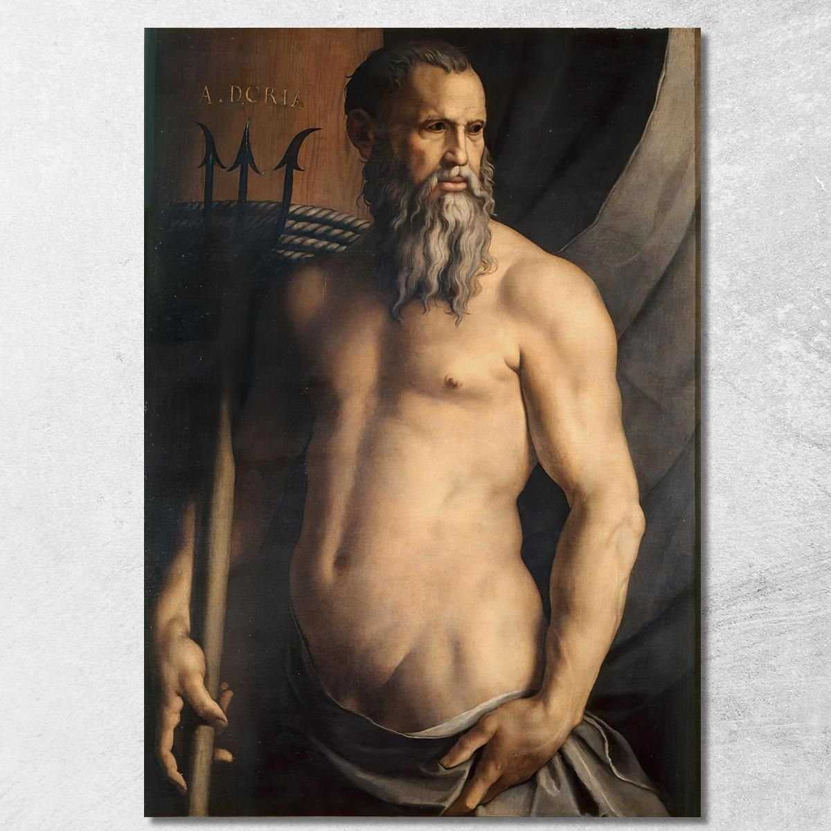 Ritratto Di Andrea Doria Come Nettuno Agnolo Bronzino abz11 quadro stampa su tela