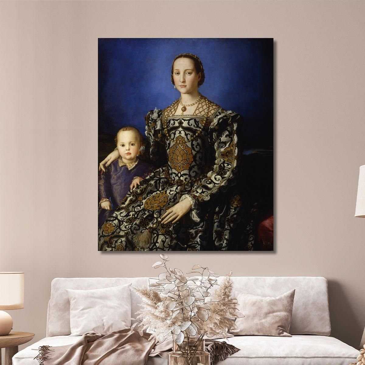 Ritratto Di Eleonora Di Toledo Con Il Figlio Giovanni De Medici Agnolo Bronzino abz13 quadro stampa su tela