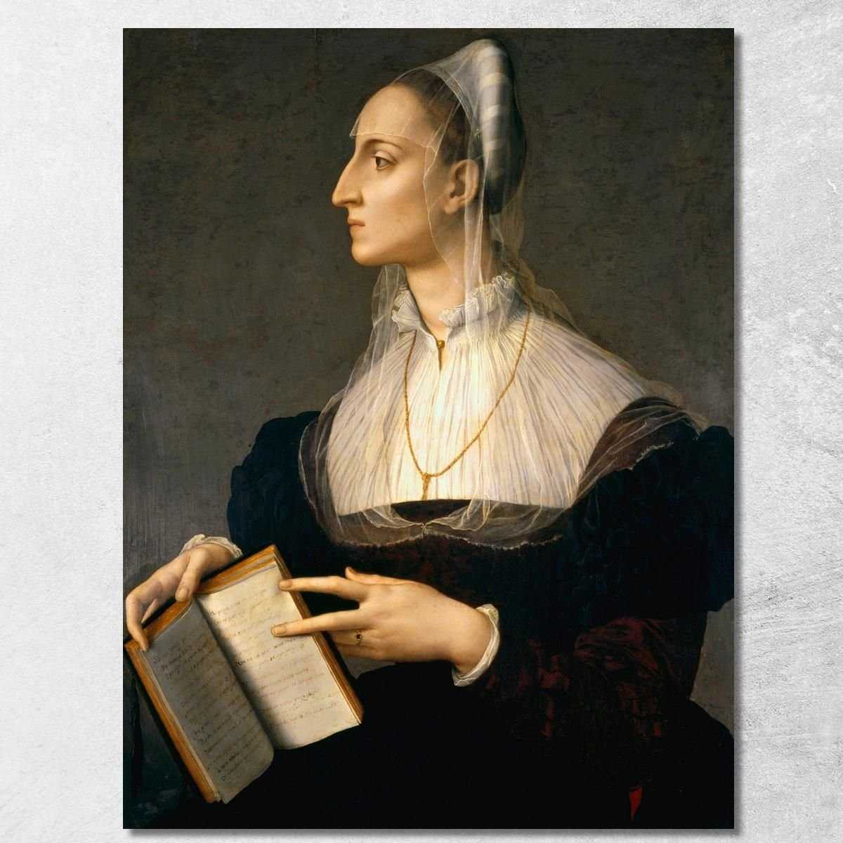 Ritratto Di Laura Battiferri Agnolo Bronzino abz14 quadro stampa su tela