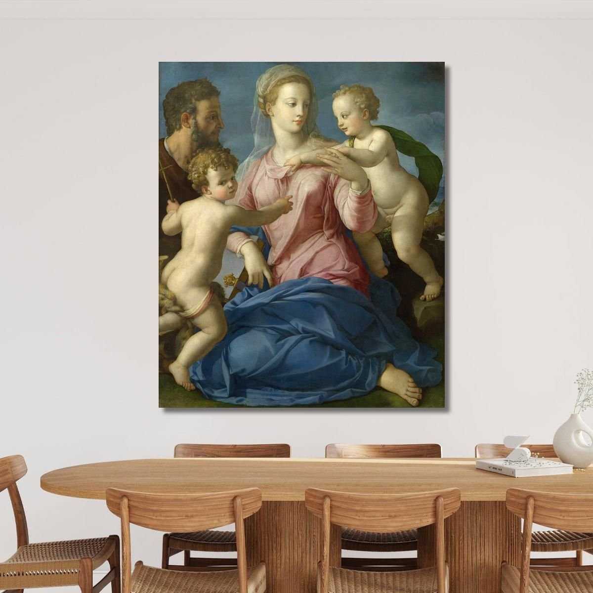 La Sacra Famiglia Con Il Bambino San Giovanni Battista Agnolo Bronzino abz19 quadro stampa su tela