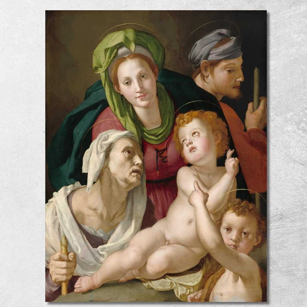 La Sacra Famiglia Agnolo Bronzino abz20 quadro stampa su tela