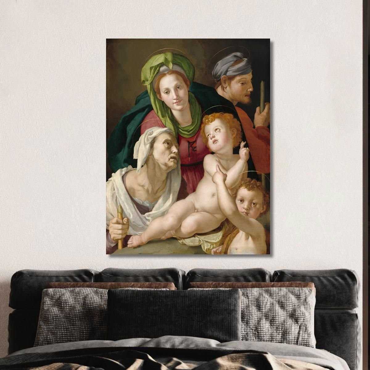 La Sacra Famiglia Agnolo Bronzino abz20 quadro stampa su tela