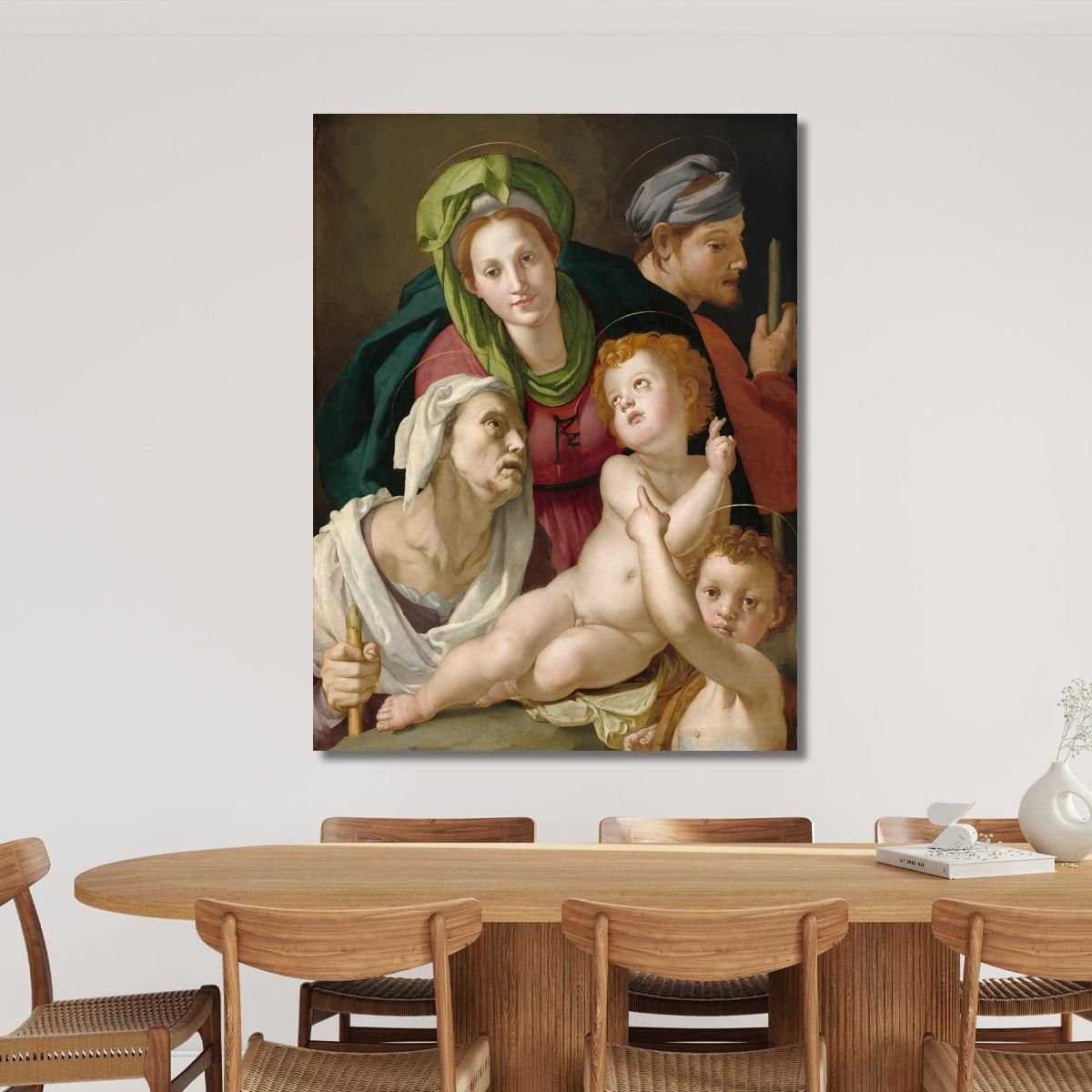 La Sacra Famiglia Agnolo Bronzino abz20 quadro stampa su tela