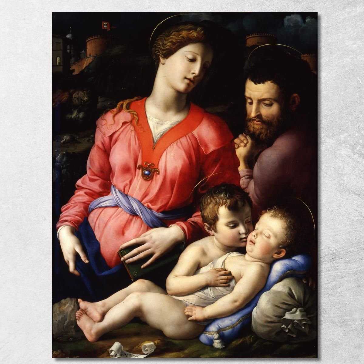 La Sacra Famiglia Panciatichi Agnolo Bronzino abz21 quadro stampa su tela