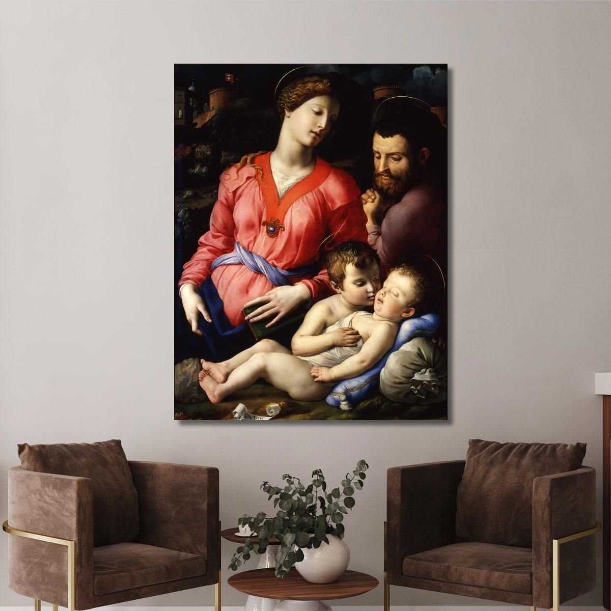 La Sacra Famiglia Panciatichi Agnolo Bronzino abz21 quadro stampa su tela