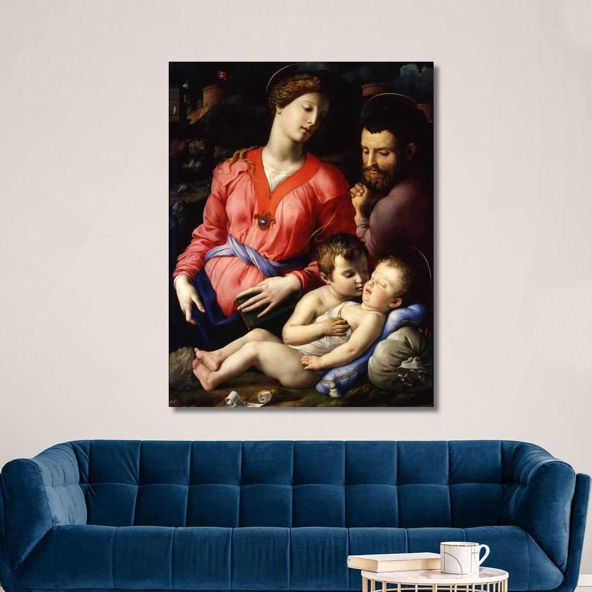 La Sacra Famiglia Panciatichi Agnolo Bronzino abz21 quadro stampa su tela