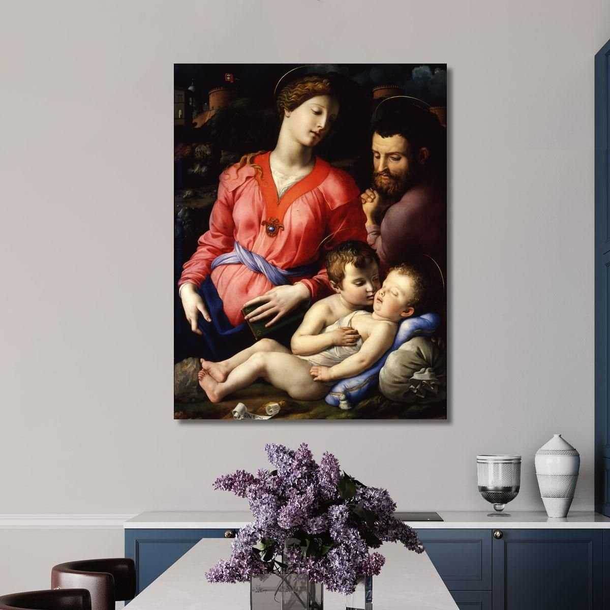 La Sacra Famiglia Panciatichi Agnolo Bronzino abz21 quadro stampa su tela