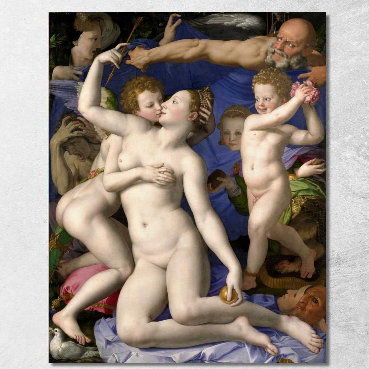 Venere Cupido Follia E Tempo Agnolo Bronzino abz23 quadro stampa su tela