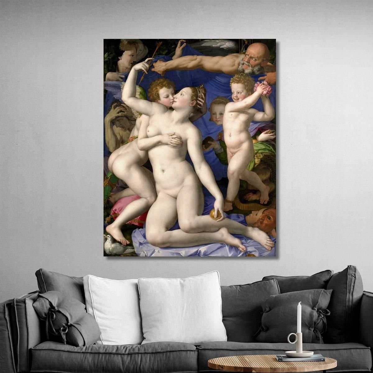 Venere Cupido Follia E Tempo Agnolo Bronzino abz23 quadro stampa su tela