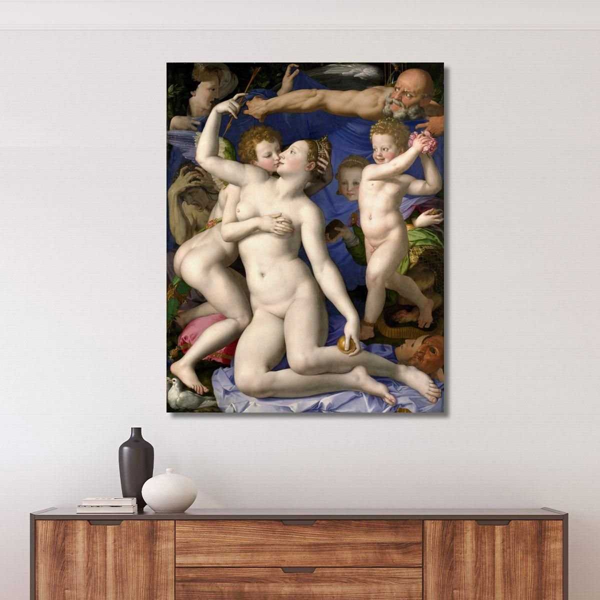 Venere Cupido Follia E Tempo Agnolo Bronzino abz23 quadro stampa su tela