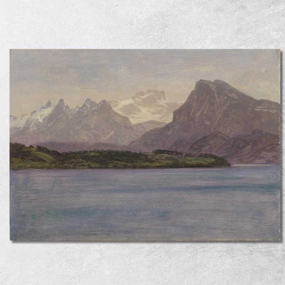 Catena Costiera Dell'Alaska Albert Bierstadt abr3 quadro stampa su tela
