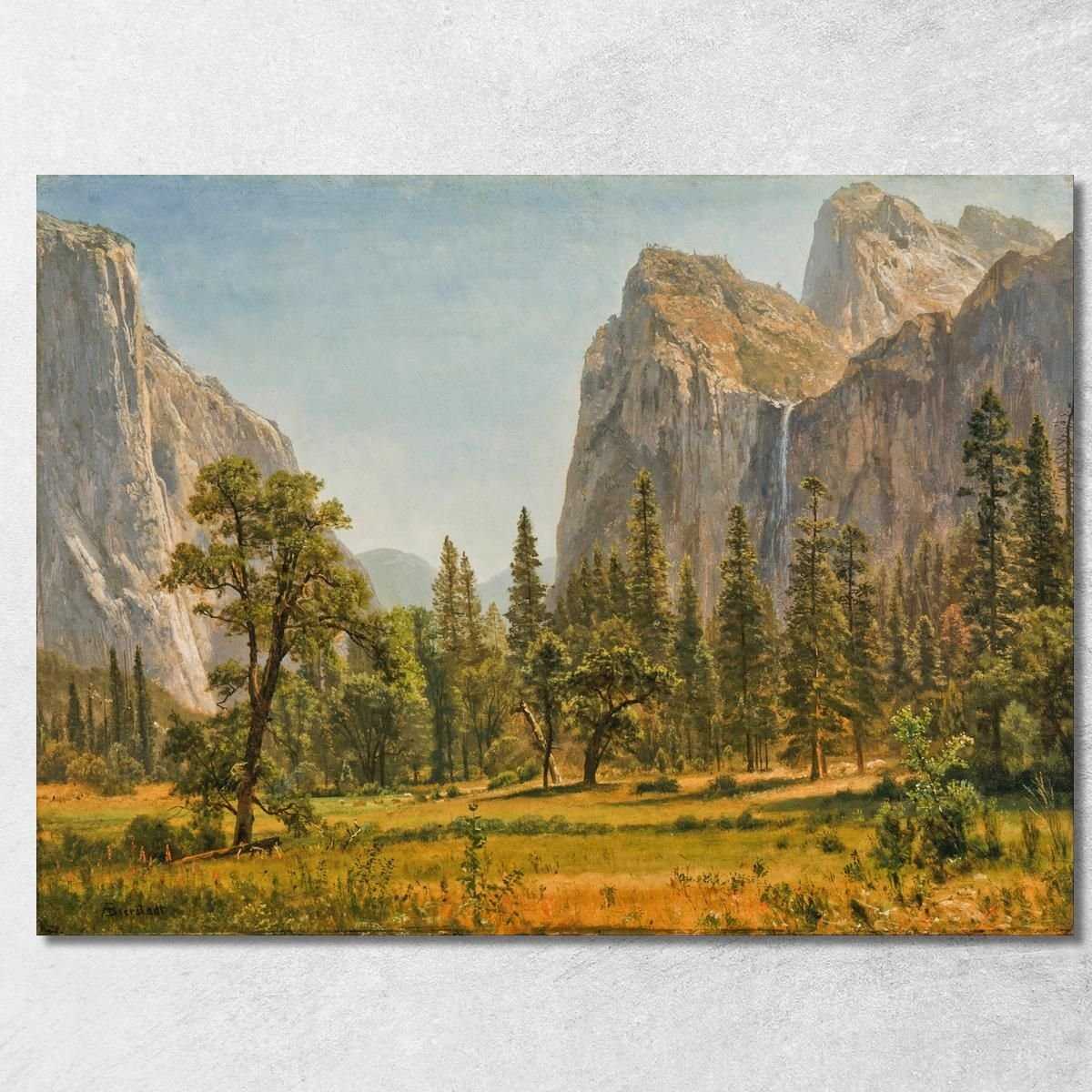 Il Velo Nuziale Cade Yosemite Valley California Albert Bierstadt abr6 quadro stampa su tela