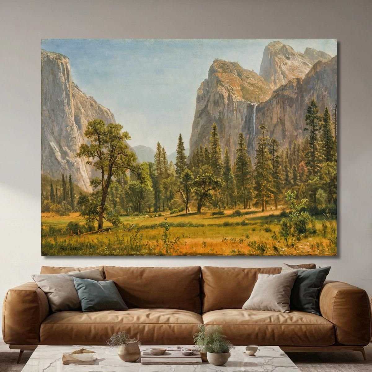 Il Velo Nuziale Cade Yosemite Valley California Albert Bierstadt abr6 quadro stampa su tela