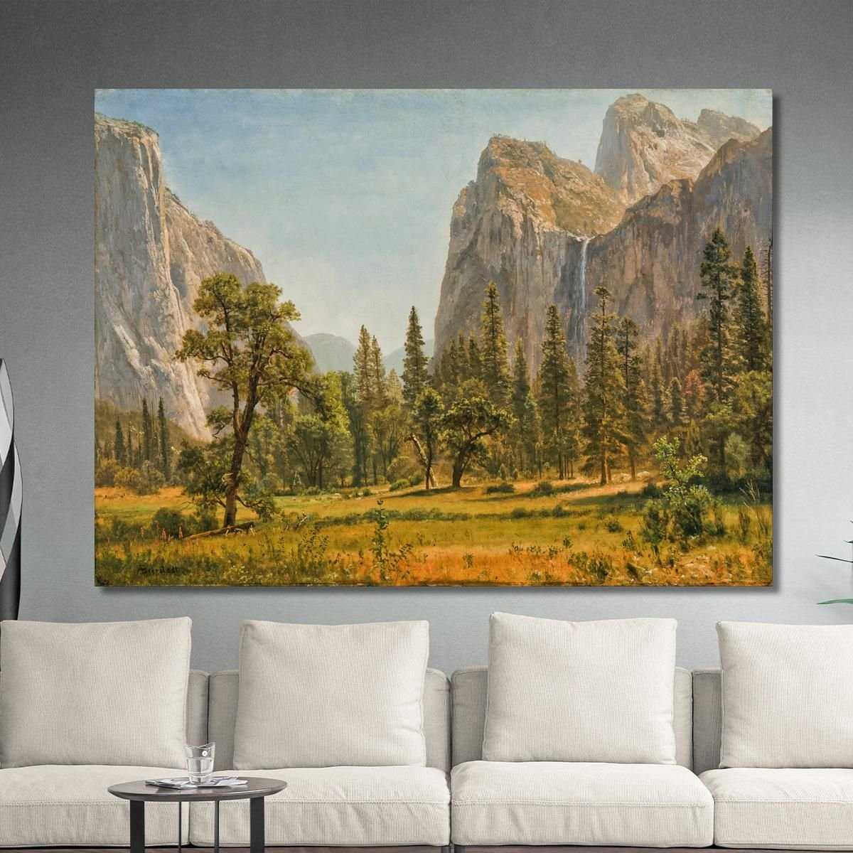 Il Velo Nuziale Cade Yosemite Valley California Albert Bierstadt abr6 quadro stampa su tela