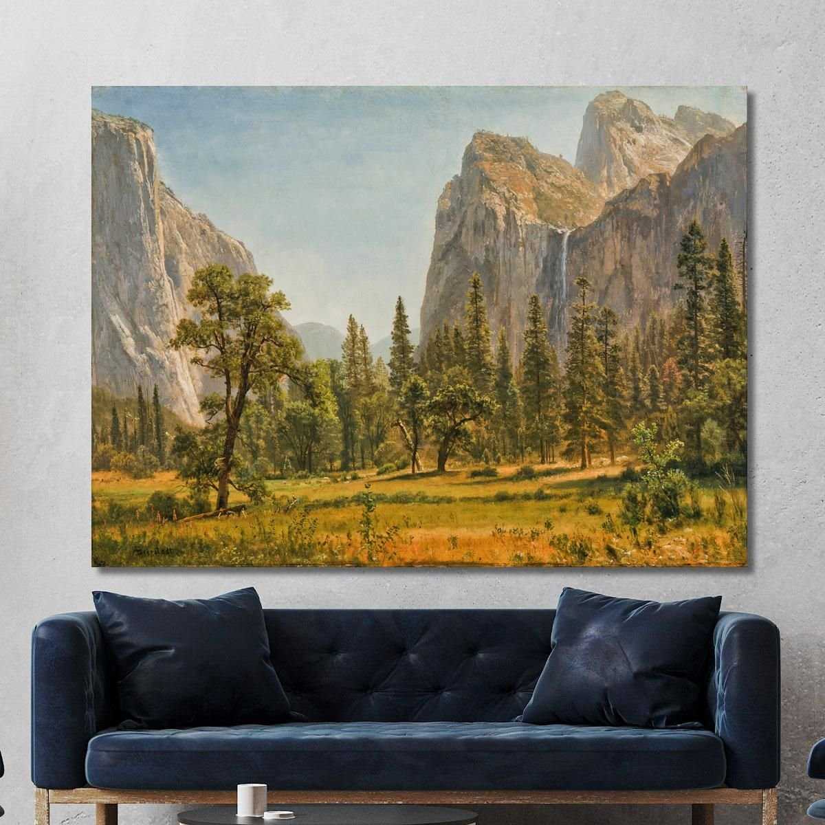 Il Velo Nuziale Cade Yosemite Valley California Albert Bierstadt abr6 quadro stampa su tela