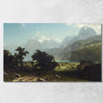 Lago Dei Quattro Cantoni Albert Bierstadt abr43 quadro stampa su tela