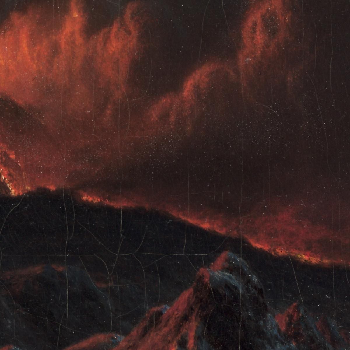 Il Vesuvio A Mezzanotte Albert Bierstadt abr65 quadro stampa su tela