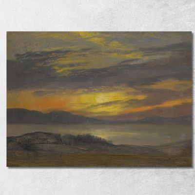 Tramonto Albert Bierstadt abr104 quadro stampa su tela