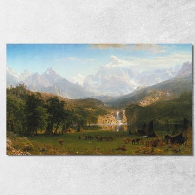 Il Picco Del Lander Delle Montagne Rocciose Albert Bierstadt abr111 quadro stampa su tela